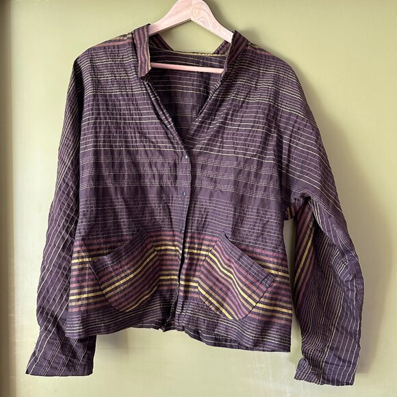 Babette Loose Fit Light Jacket with interesting stitching - Picture 1 of 6